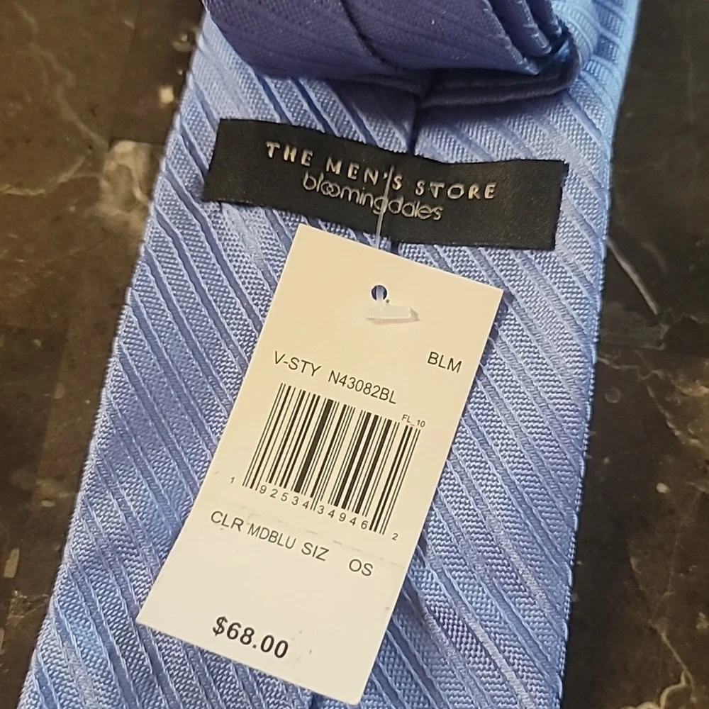 The Men's Store at Bloomingdale's Baby Blue Faint Striped Tie Exclusive 3.4" - Picture 3 of 7